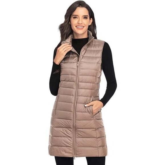 Women's Ultra Light Long Down Winter Jacket Lightweight Outdoor